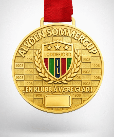 Gullmedalje med klubbpreg – utviklet for fotballcup