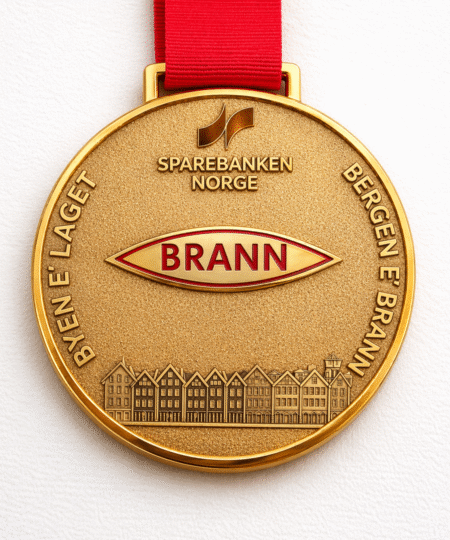 Design din egen medalje 70 mm – Bergen inspirert medalje